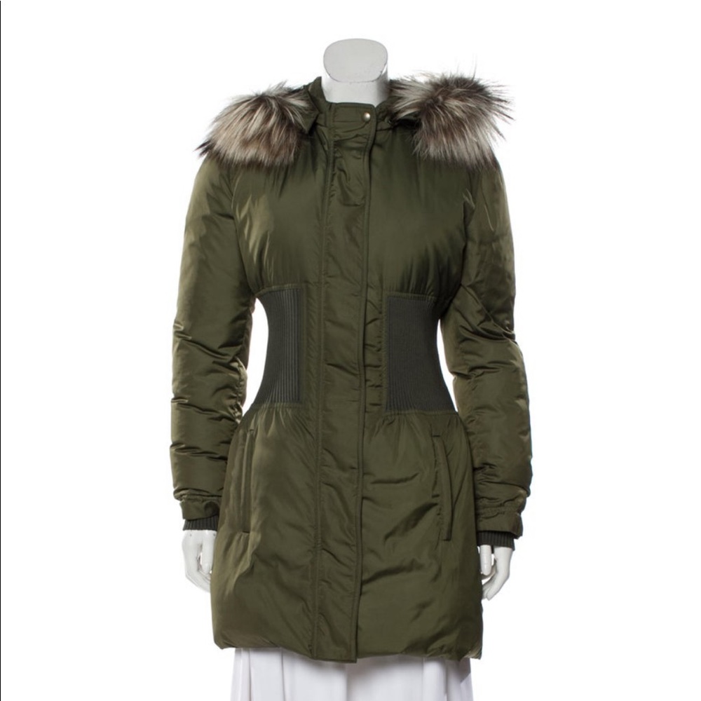Roberto Cavalli Fur trim short coat NWT
